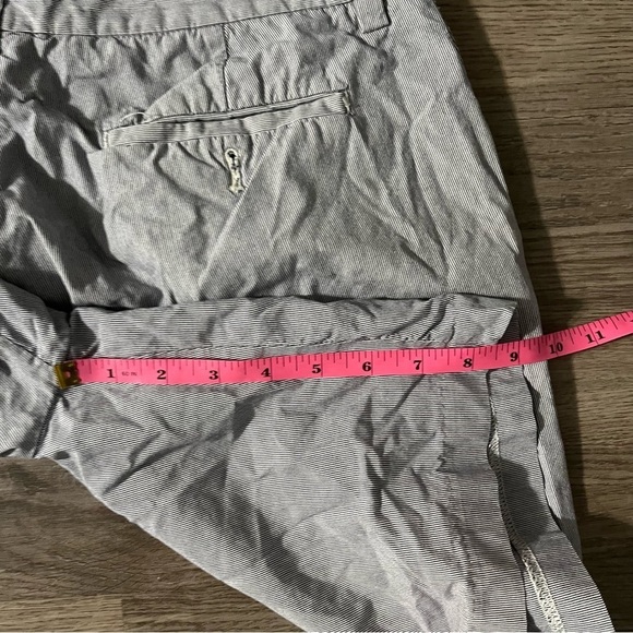 Nautica Mens Blue White Striped Flat Front Shorts Size 34 100% Cotton - Picture 6 of 7